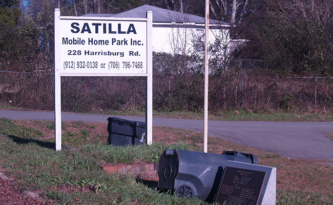 Satilla Mobile Home Park sign
