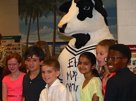 Kids and a Cow